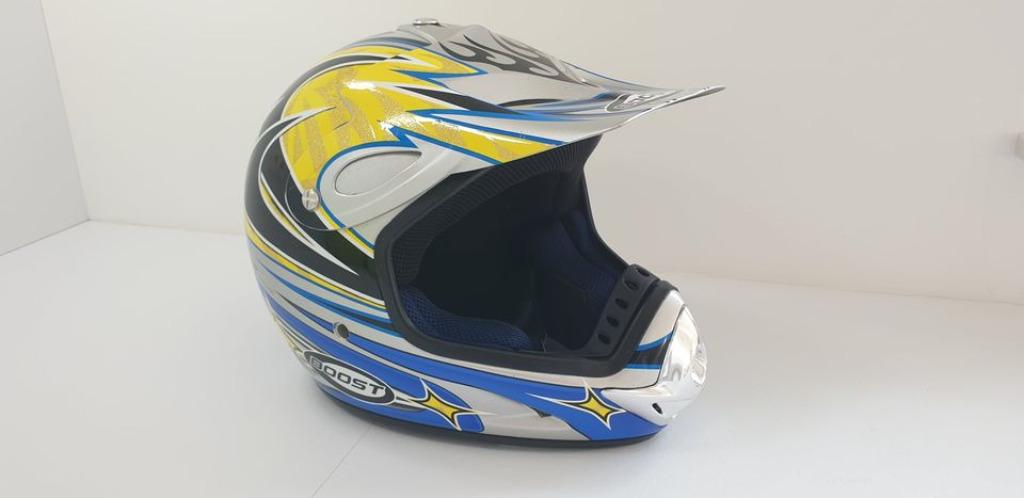 Ensemble casque gands et lunettes cross et quad, Motos, Autres marques, Seconde main, Enlèvement ou Envoi, Casque intégral