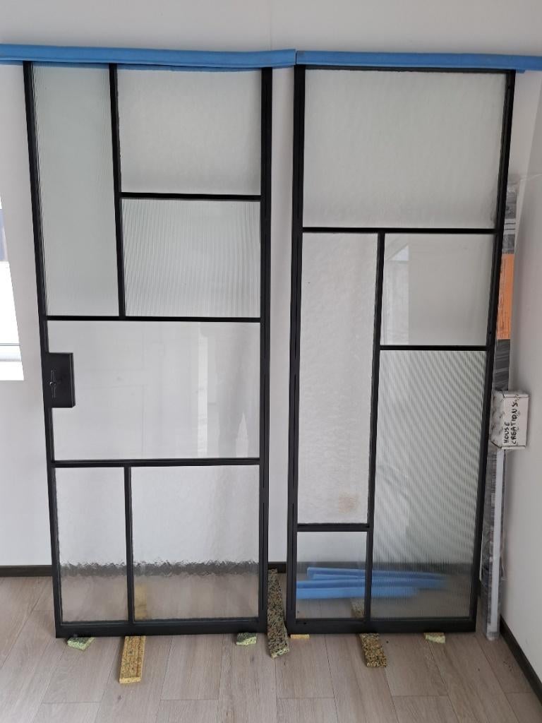 Porte coulissante en acier pour intérieur, Neuf, 75 à 150 cm, Chambranle de porte, Enlèvement