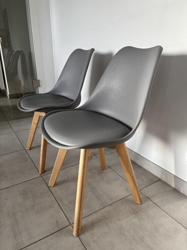 Chaises scandinaves, Maison & Meubles, Chaises, Autres couleurs, Comme neuf, Deux, Enlèvement