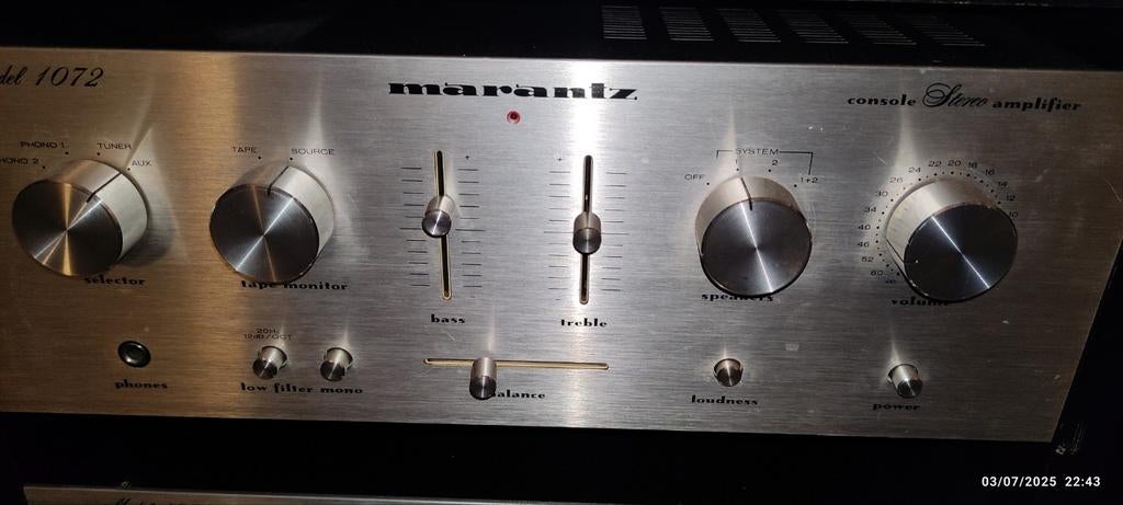 MARANTZ TUNER VINTAGE 2050 L / DECK K7 5O10 / AMPLI1072, Enlèvement, Utilisé, Analogique