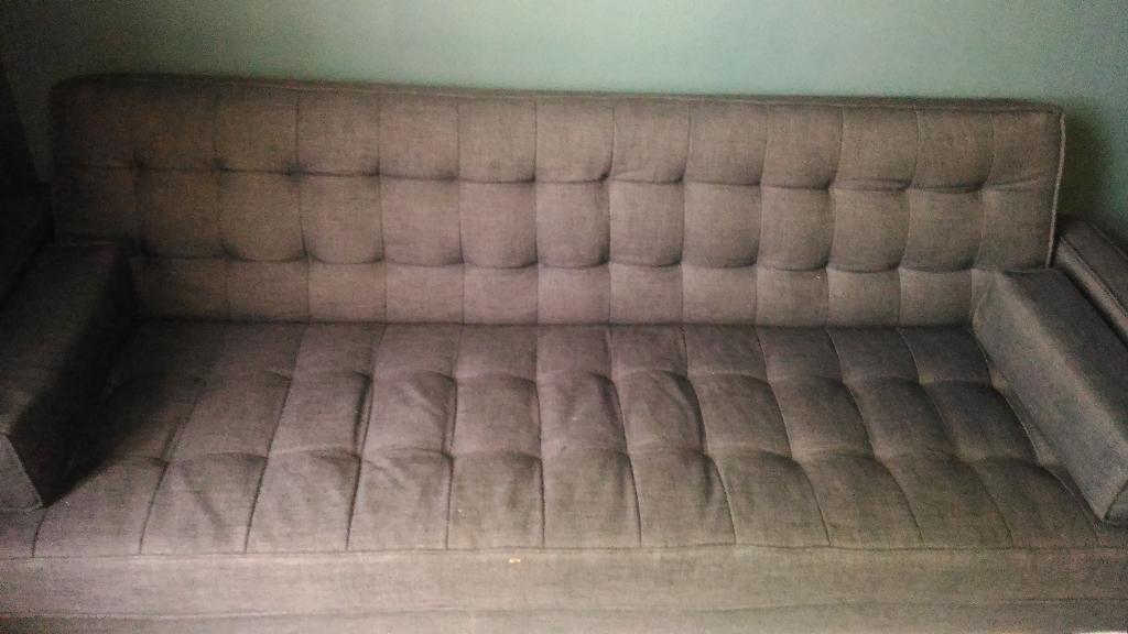 Canapé-lit clic clac, Maison & Meubles, Enlèvement, Comme neuf, Deux personnes, Gris