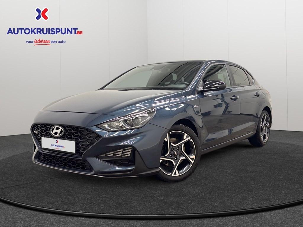 Hyundai i30 T-GDi 48v Twist N-Line Airco Camera Apple Andro, Auto's, Hyundai, 4 deurs, 120 pk, Zilver of Grijs, https://public.car-pass.be/vhr/e628a20d-230c-4b5b-a6c7-55847d060fd0