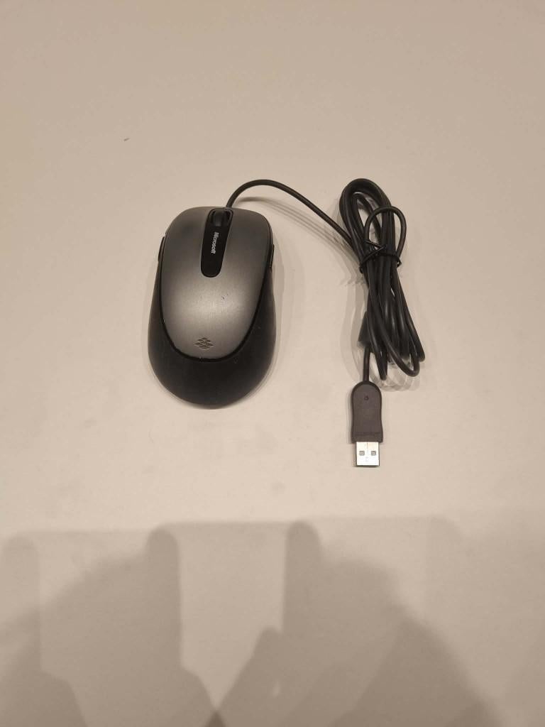 Microsoft Bedrade Muis USB, Computers en Software, Muizen, Ophalen, Rechtshandig, Muis, Gebruikt