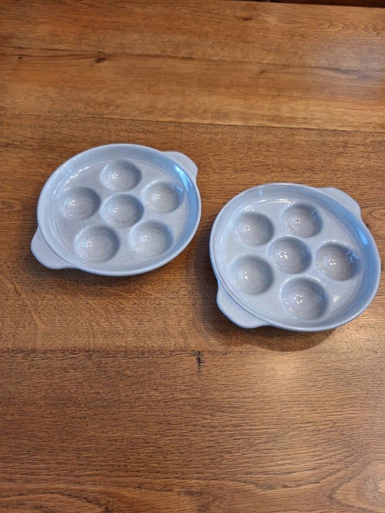 Vintage Melitta schaaltjes voor escargots., Huis en Inrichting, Keuken | Servies, Ophalen of Verzenden, Zo goed als nieuw, Keramiek
