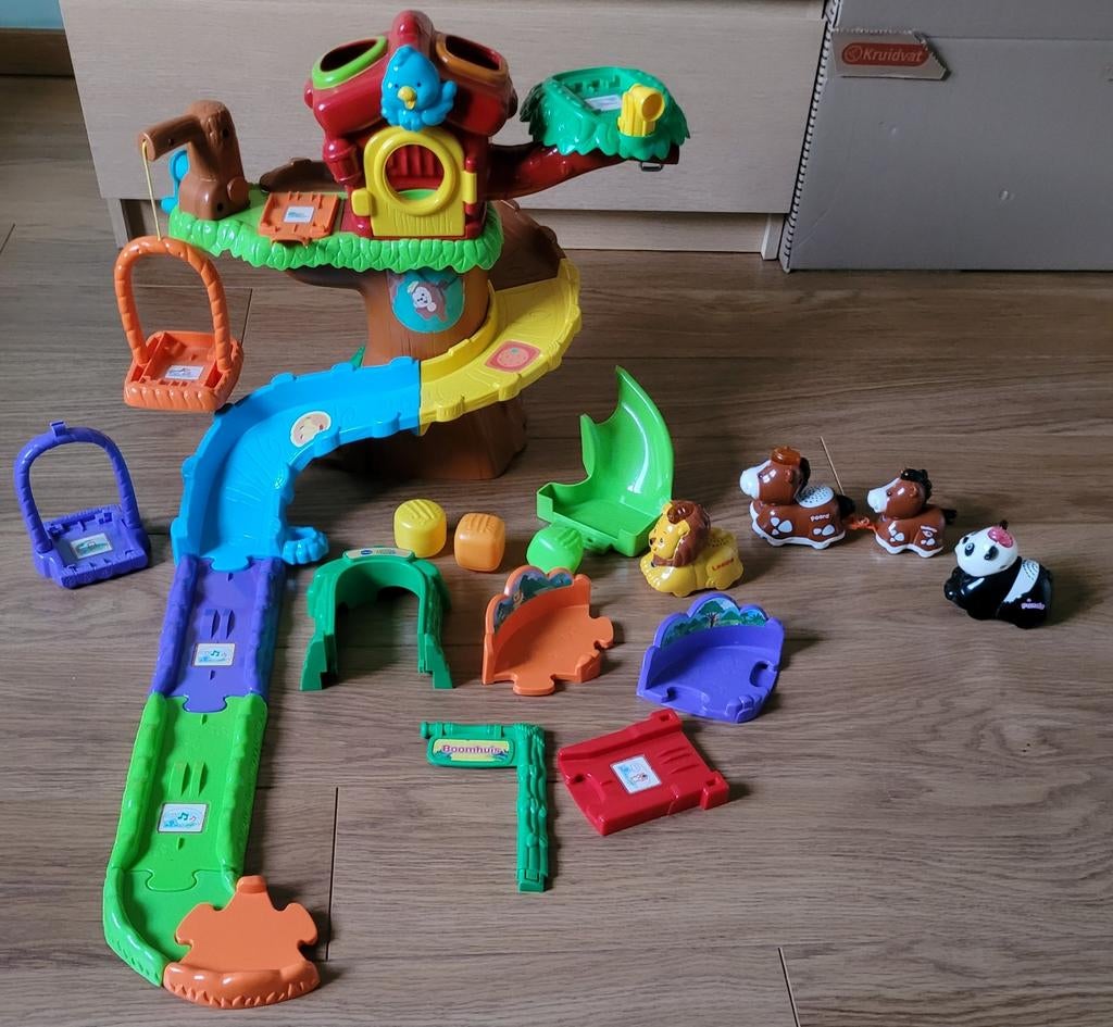 VTECH Zoef Zoef Boomhuis + 4 dieren, Kinderen en Baby's, Ophalen of Verzenden, Gebruikt