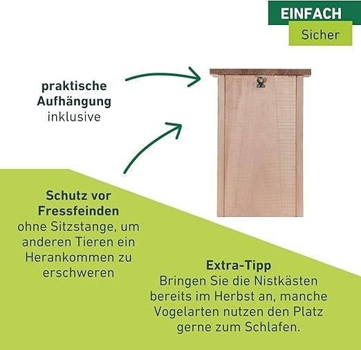 Nichoir | nichoir | LIVRAISON GRATUITE, Jardin & Terrasse, Maisons & Bains d'oiseaux, Neuf, -, -, WINDHANGER