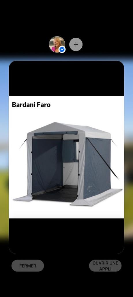 Tente de stockage 100€, Caravanes & Camping, Enlèvement