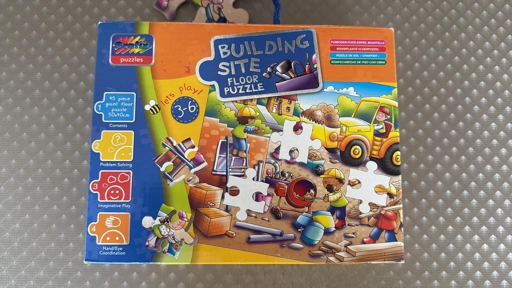 Vloerpuzzel Bouwwerf, Ophalen of Verzenden, 10 tot 50 stukjes, Nieuw, 4 tot 6 jaar