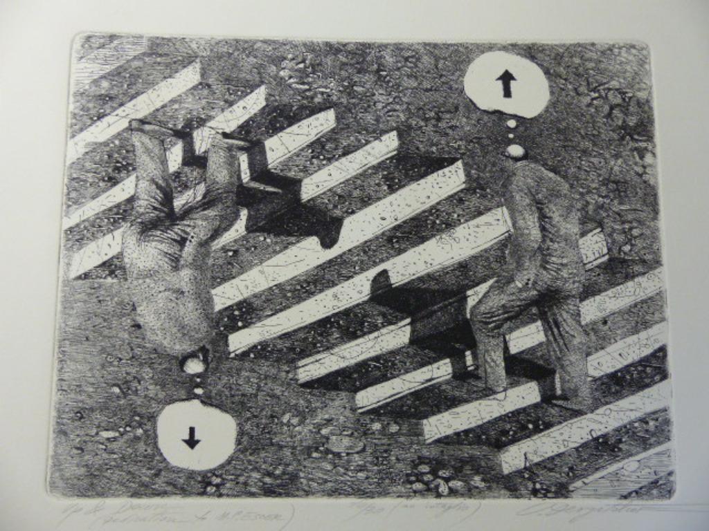 DERGATCHOV, OLEG, (Ukraine) grav. « Dedication à M.C. ESCHER, Enlèvement ou Envoi