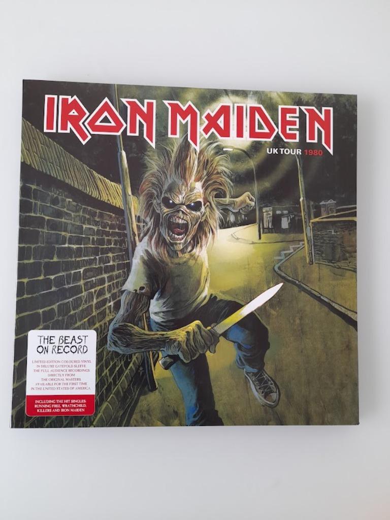 Iron Maiden UK tour 1980 red vinyl 2LP, Envoi, Comme neuf