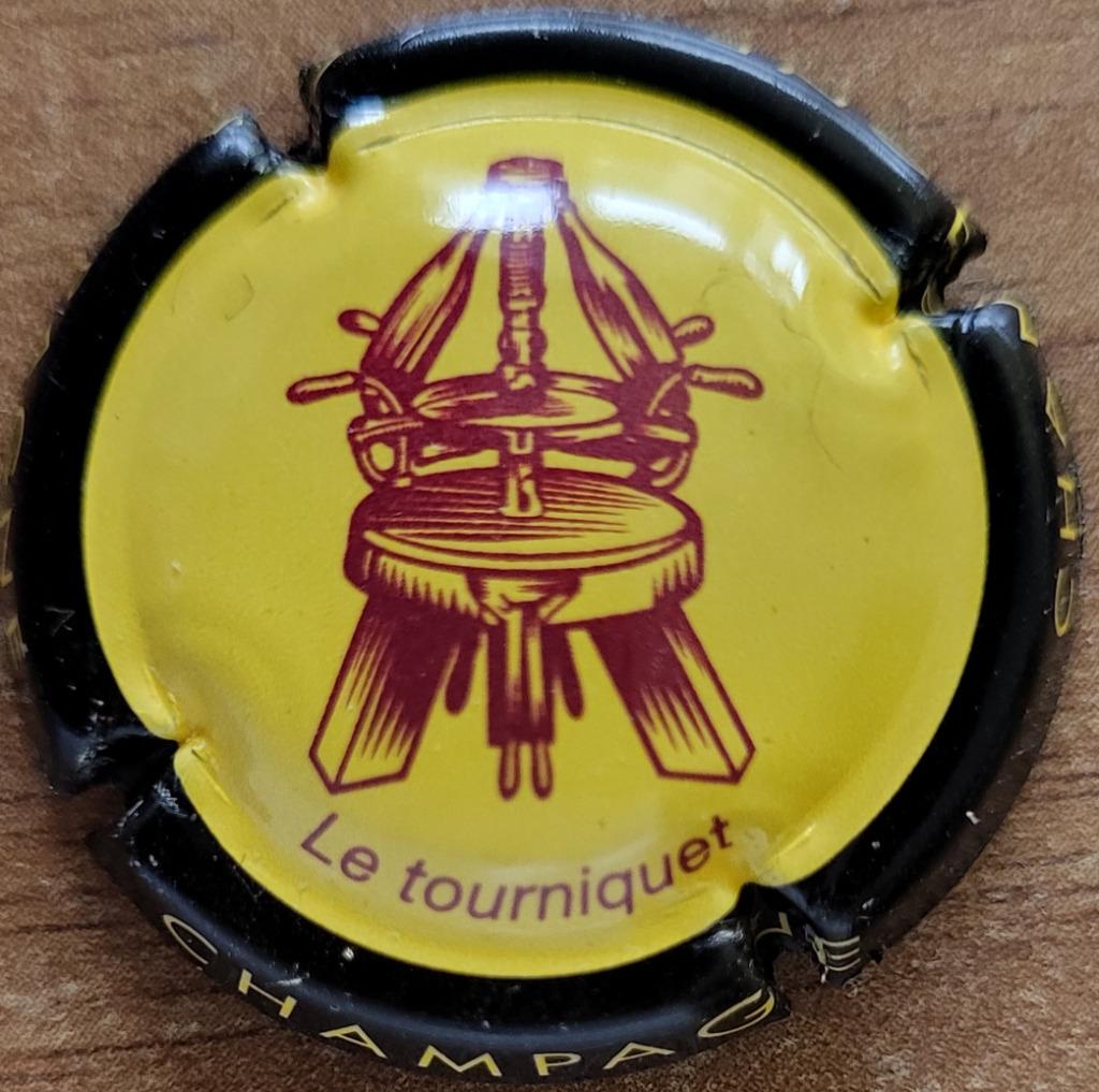 Capsule Champagne de VIGNERONS jaune & noir nr.727q, Collections, Vins, Neuf, Champagne, France, Enlèvement ou Envoi
