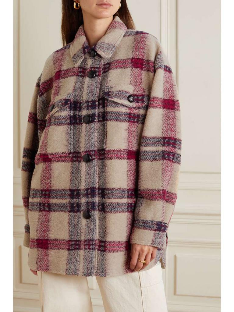 Isabel Marant étoile harveli jacket - geruite wollen jas 38, Ophalen of Verzenden, Zo goed als nieuw, Maat 38/40 (M)