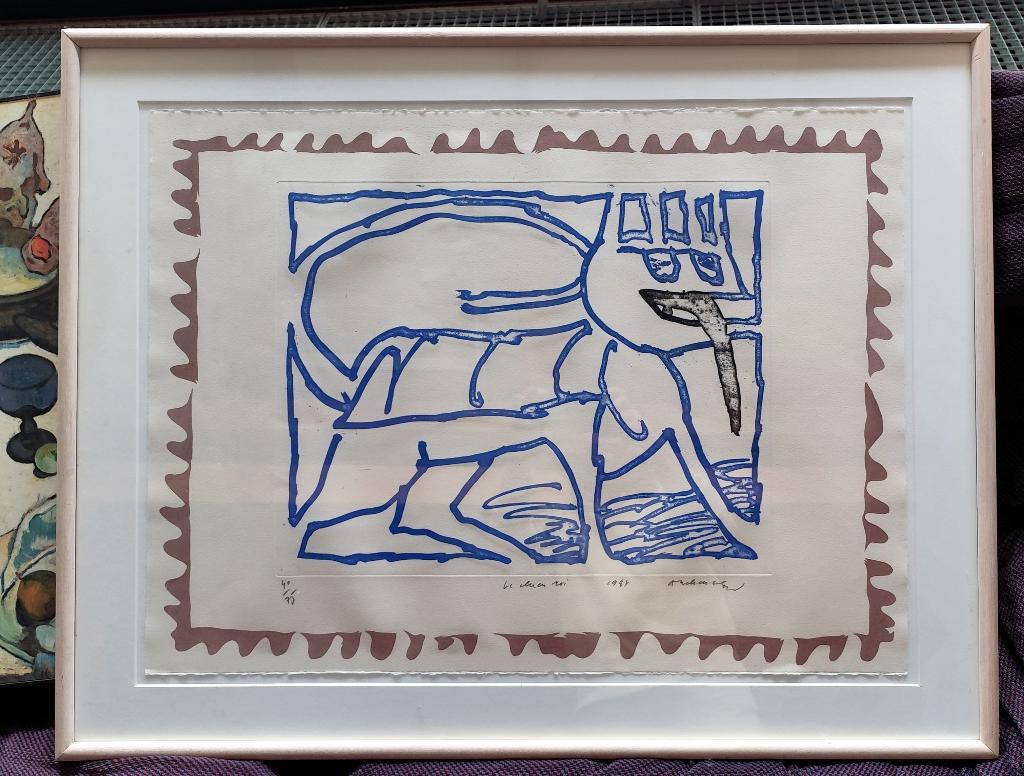 Lithographie « Le Chien Roi » Alechinsky, Antiquités & Art, Enlèvement