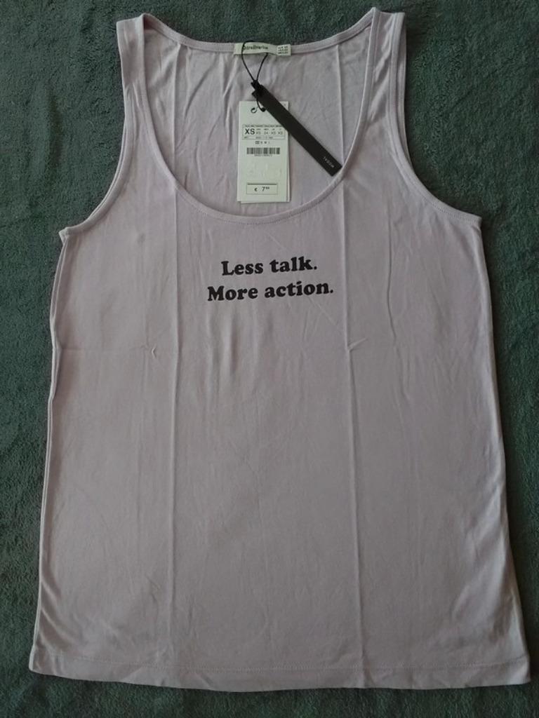 Stradivarius lila mouwloos t-shirt maat XS NIEUW, Paars, Nieuw, Ophalen of Verzenden, Zonder mouw