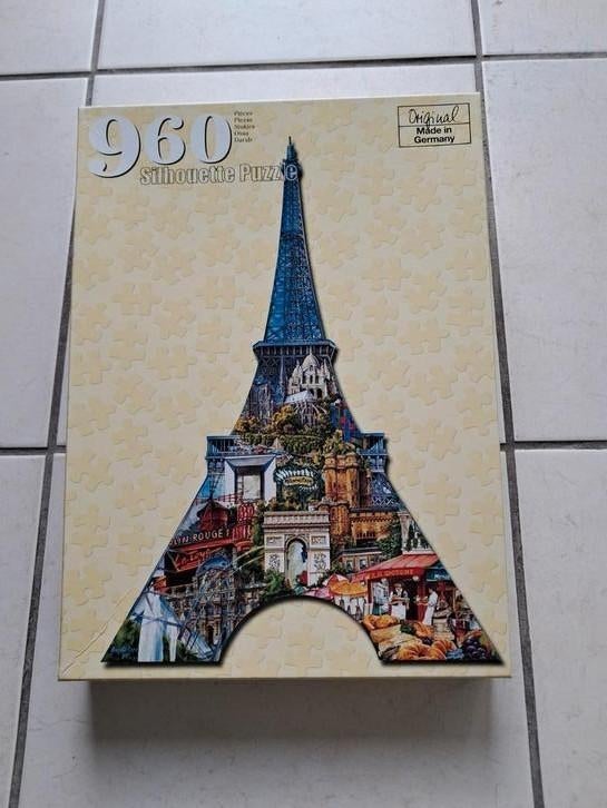 Silhouette puzzel 960 stukjes- Eiffeltoren, Ophalen