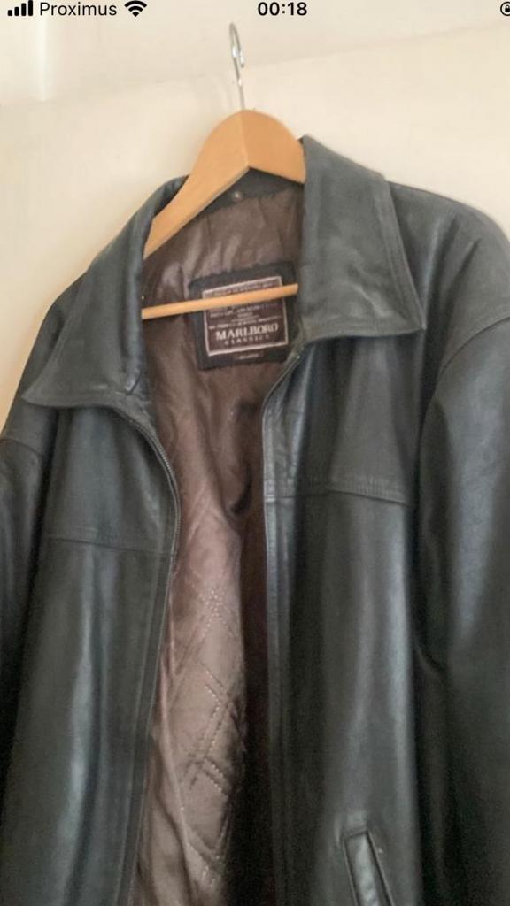 Lederen jas Marlboro, Kleding | Heren, Ophalen, Zo goed als nieuw