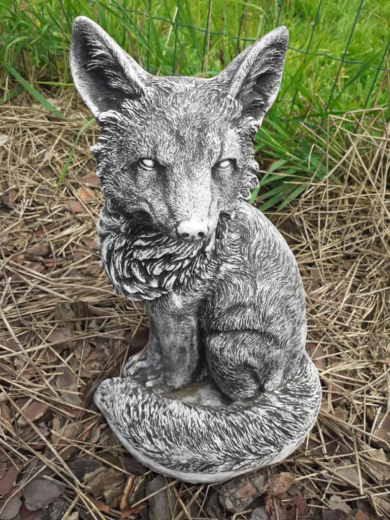 SUPERBE RENARD EN PIERRE RECONSTITUEE, Enlèvement, Neuf, Pierre, Animal