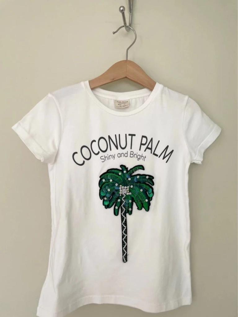 T-shirt fille avec sequins, Zara, 7 ans (122 cm), Enlèvement ou Envoi, Utilisé, Fille