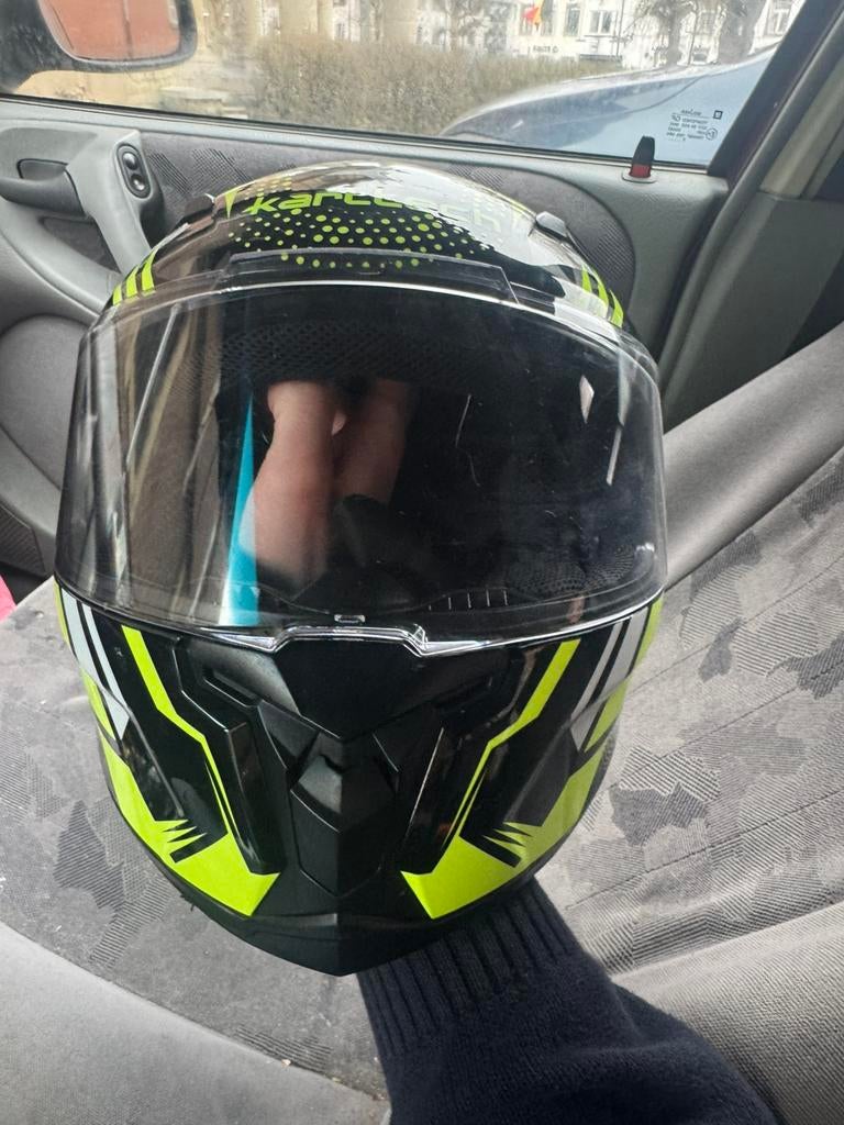 Casque de karting-moto Karttech jaune – Taille S, Enlèvement, S