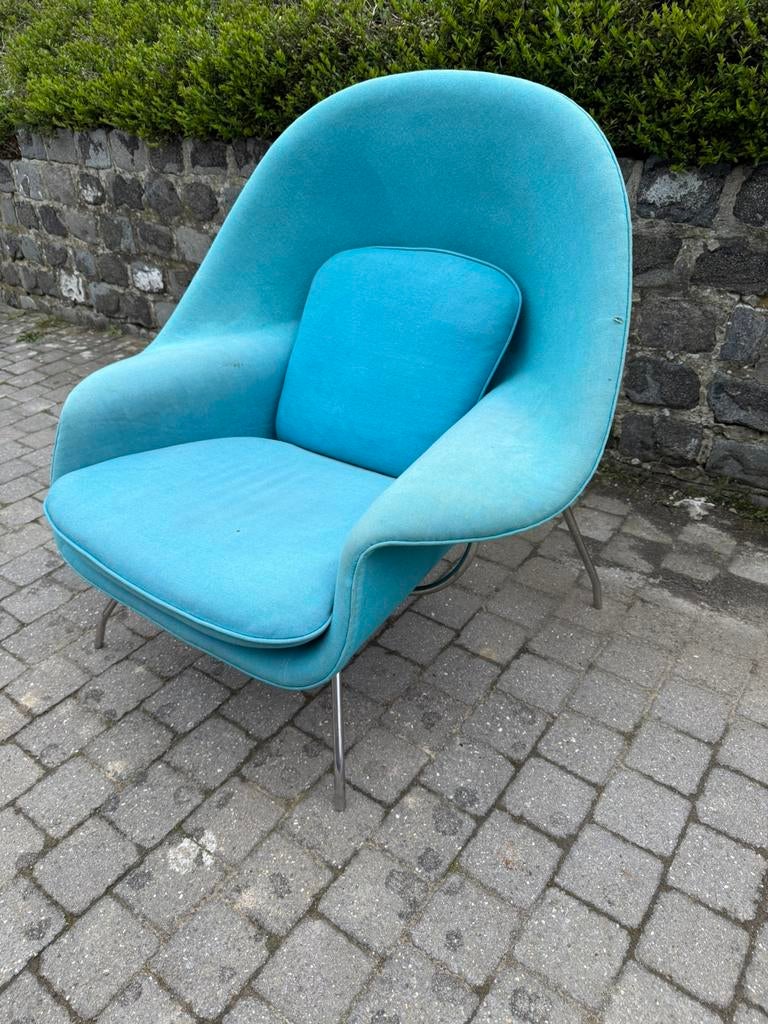 Vintage Eero Saarinen Knoll womb, Huis en Inrichting, Fauteuils, Ophalen, Zo goed als nieuw, Metaal