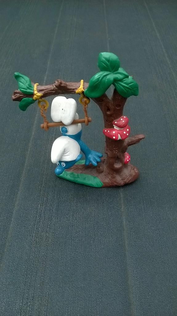 Superschtroumpf au trapèze 4.0237, Enlèvement ou Envoi, Utilisé, Autres Schtroumpfs, Poupée, Figurine ou Peluche