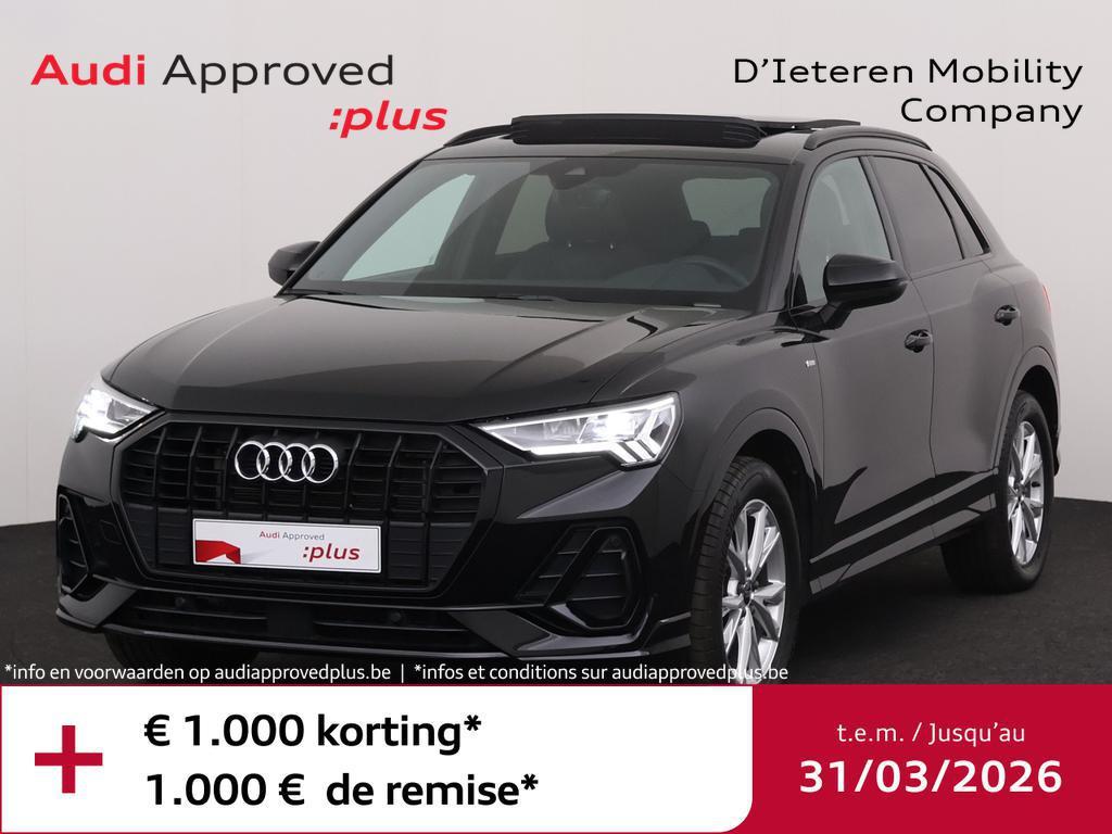 Audi Q3 Q3 35 TFSI Business Edition S line S tronic, Auto's, Audi, Automaat, Zwart, https://public.car-pass.be/vhr/10969fd4-04e8-4f02-99cc-8005119f6dc3