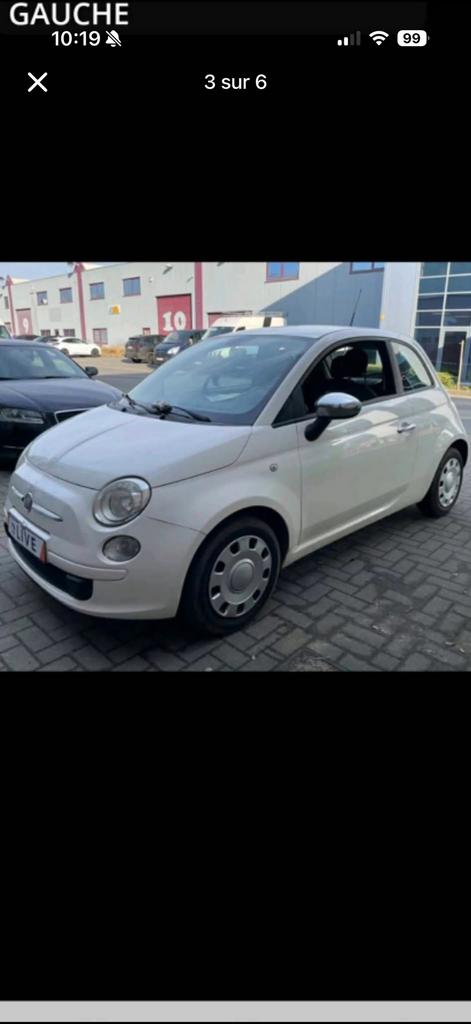 Fiat 500, Achat, Entreprise, Blanc, Essence