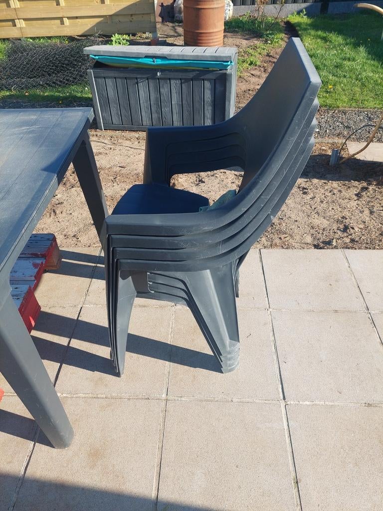 Merk Jardin, Gebruikt tuinset, tafel met 5 stoelen, Tuin en Terras, Ophalen, Tuinset