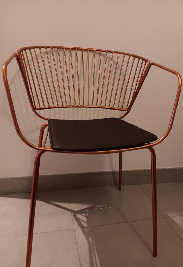 2 stoelen van roestmetaal, Huis en Inrichting, Stoelen, Metaal