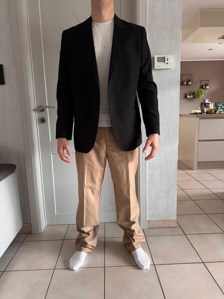 Zwarte  blazervest mt 56, Kleding | Heren, Kostuums en vesten, Ophalen of Verzenden