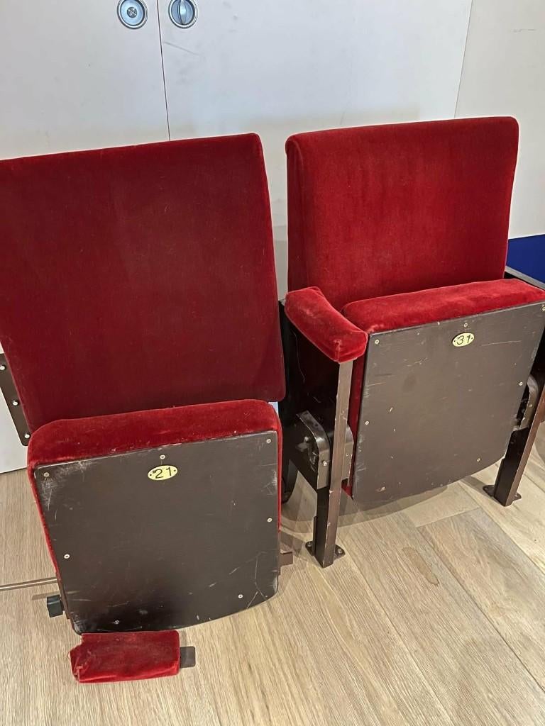 Superbes sièges de cinéma originaux à vendre, Antiquités & Art, Antiquités | Meubles | Chaises & Canapés, Enlèvement