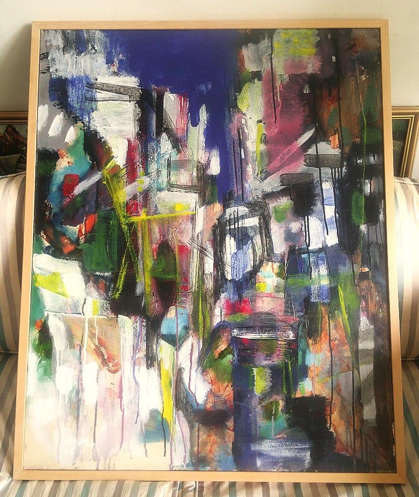 « Une nuit dans la ville » 2005 - Nahum Suwarsita (1965 INDO, Antiquités & Art, Enlèvement