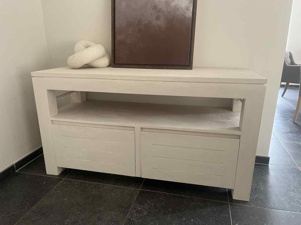 Gratis Wandkast / wandmeubel - wit geverfd - eik - 150x55x81, Huis en Inrichting, Ophalen, Gebruikt, 150 tot 200 cm, Minder dan 100 cm