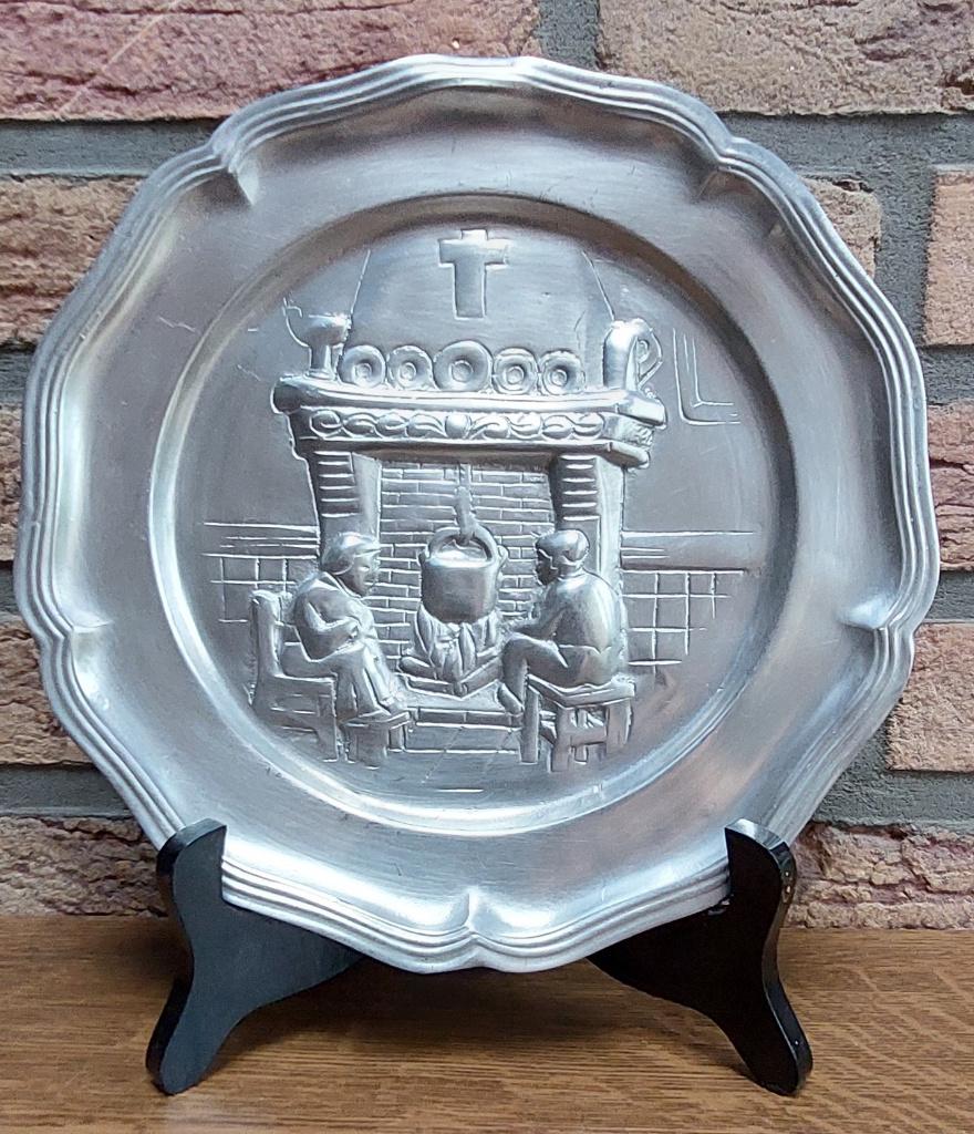 Tinnen bord - 92% tin - In uitstekende staat, Antiek en Kunst, Ophalen of Verzenden