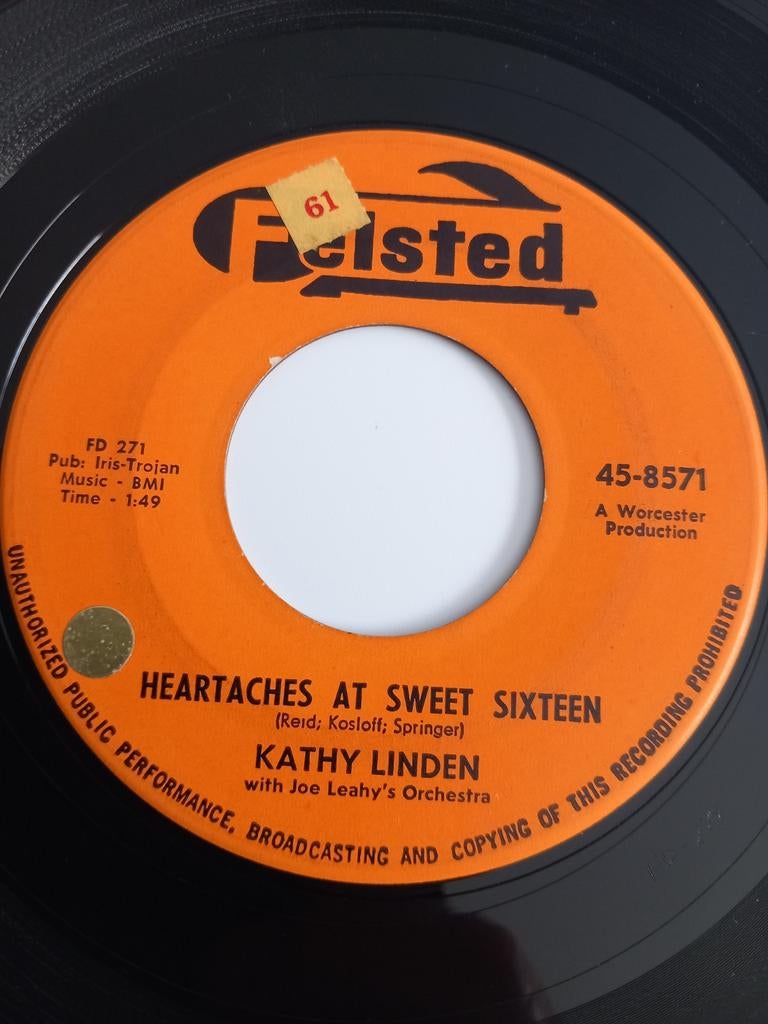 KATHY LINDEN. POP-CORN OLDIES USA 45T, Pop