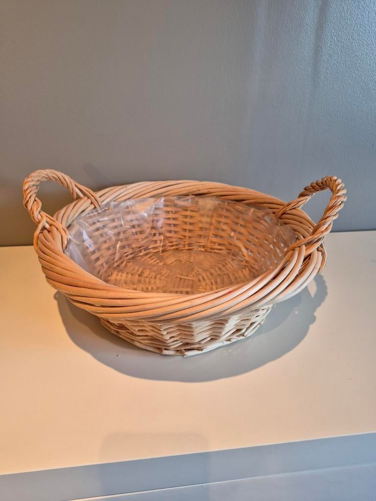 Panier en osier rond, Maison & Meubles, Enlèvement ou Envoi, Osier, Panier