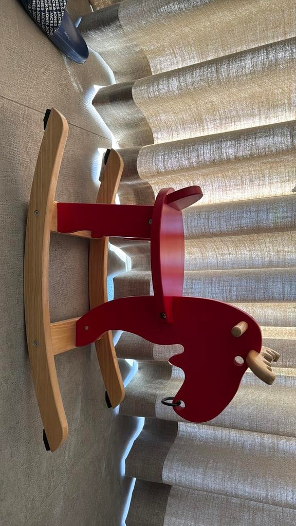 Houten schommelstoel rendier, Ophalen, Gebruikt