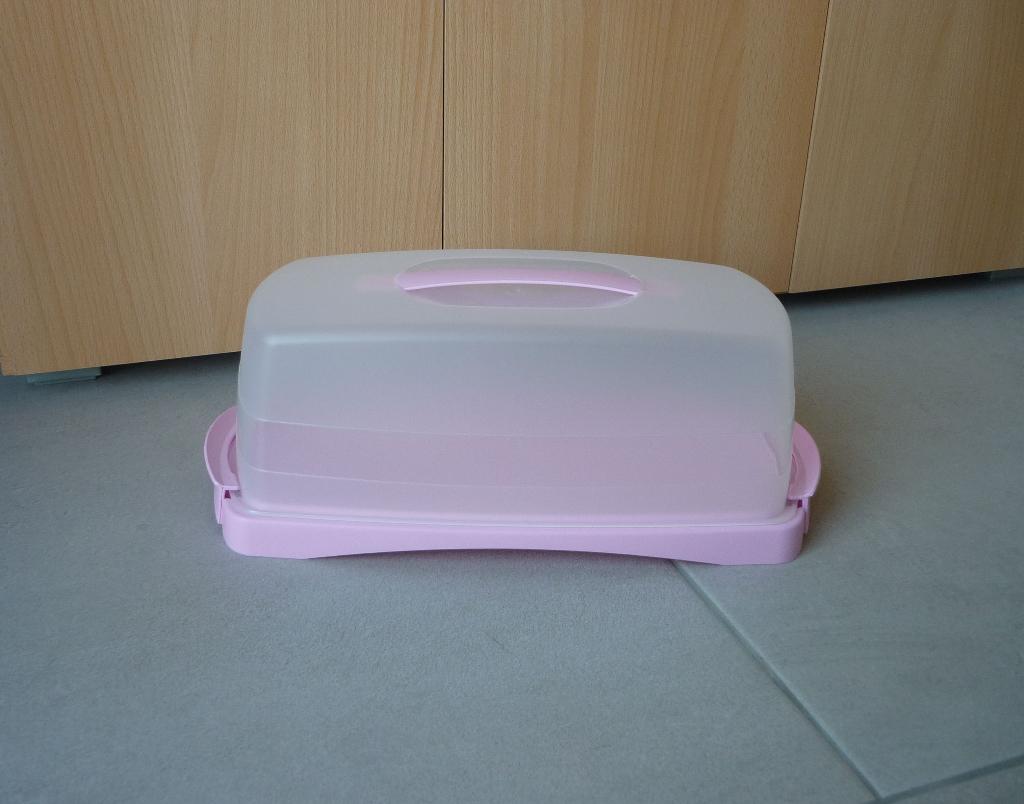Roze taartdoos taartbox cake bewaardoos taartcontainer, Ophalen of Verzenden