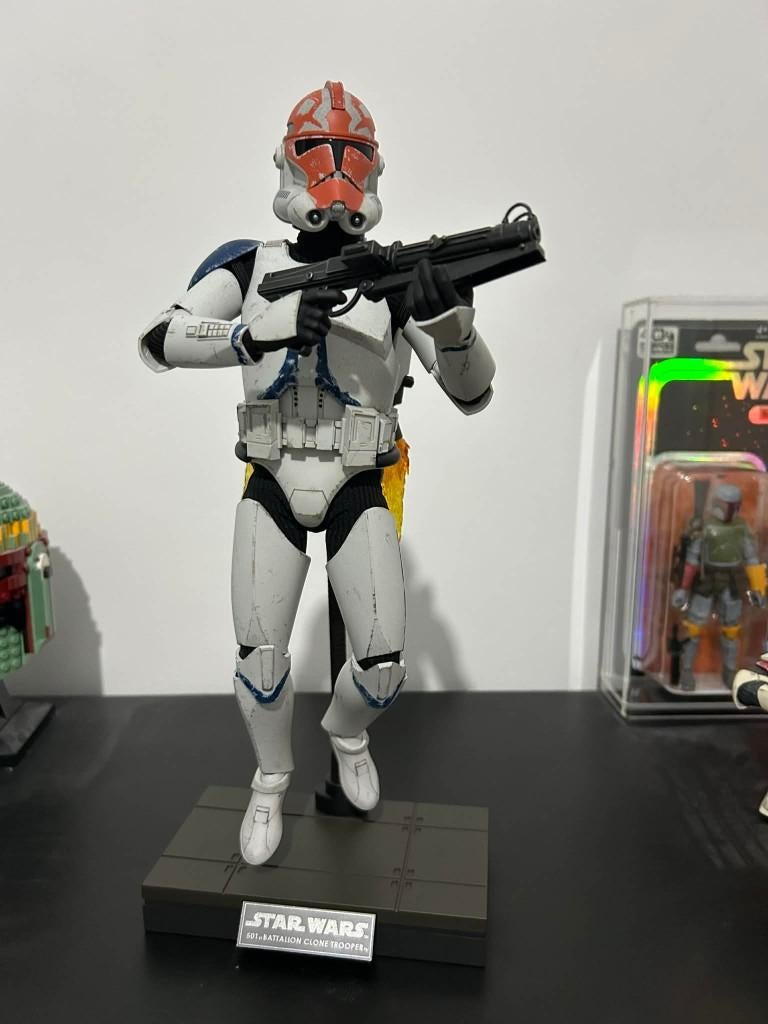 Hot Toys 501st Bataillon Clone Trooper Deluxe, Collections, Enlèvement, Comme neuf, Figurine