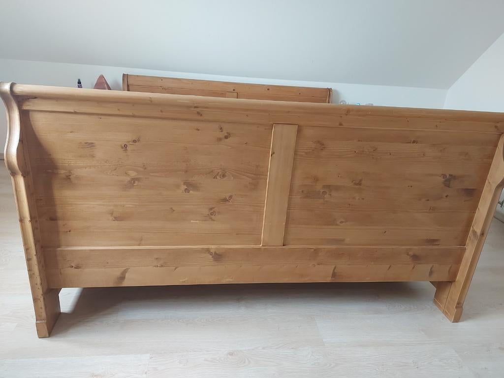 Biedermeyer grenen bedframe, 180x200, Huis en Inrichting, Ophalen, Hout