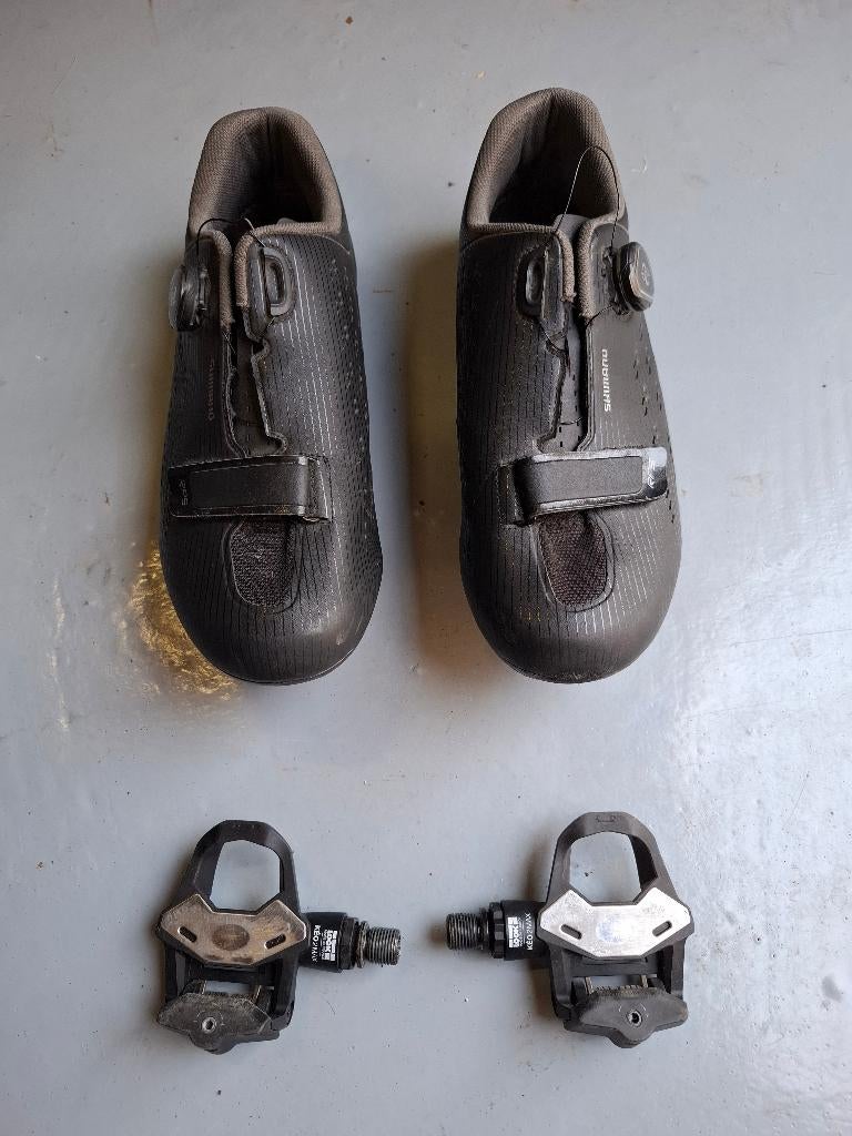 KlikPedalen en fietsschoenen maat 45 (ook apart te koop), Fietsen en Brommers, Ophalen of Verzenden, Zo goed als nieuw, Crankstel of Pedalen