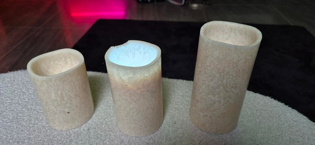 Bougie led lot de 3, Enlèvement ou Envoi, Utilisé, Bougie