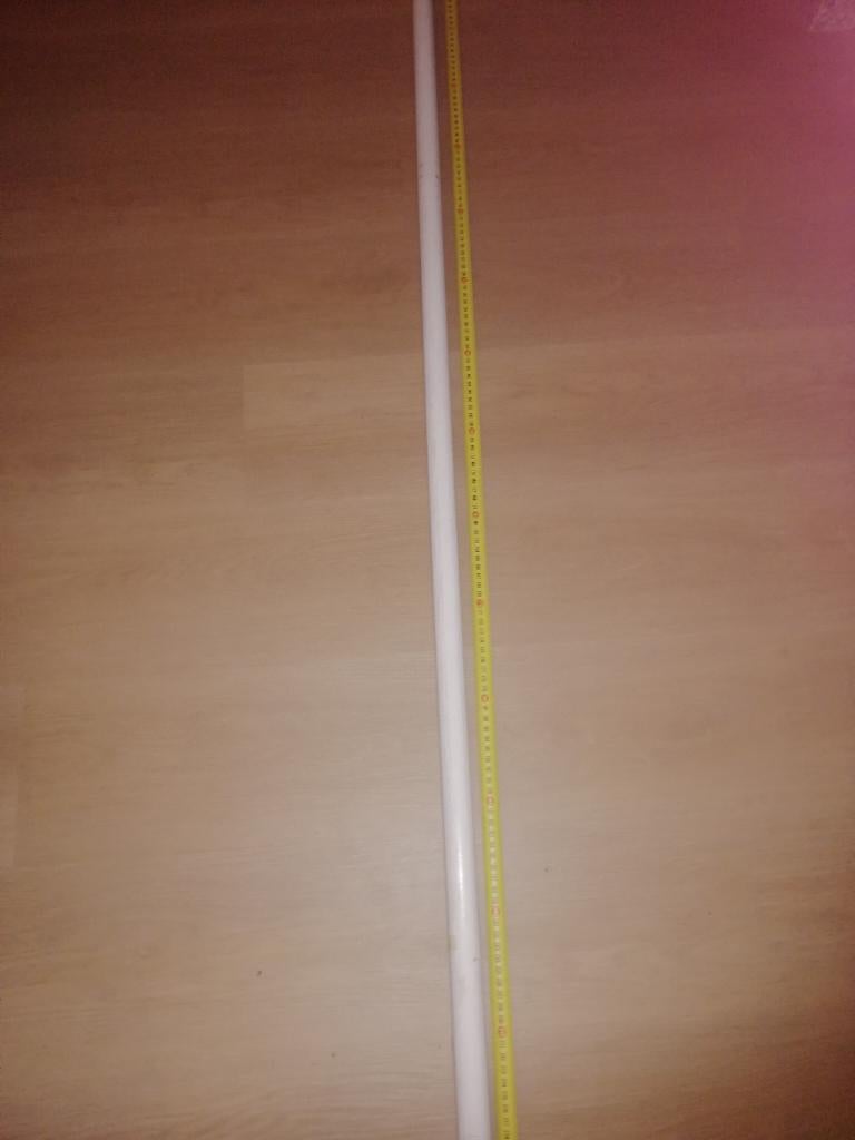 gordijnstang gordijnroede wit hout 240.5 cm diameter 30mm, Huis en Inrichting, Ophalen