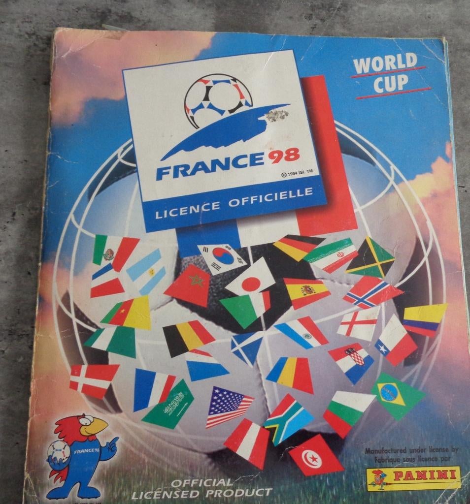 PANINI VOETBAL WORLD CUP FRANCE 98 sticker plaatjes ALBUM, Verzenden, Sticker