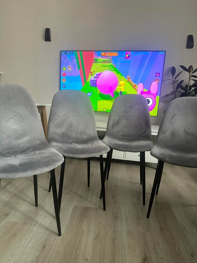 Chaises gris tbe, Enlèvement, Comme neuf, Gris