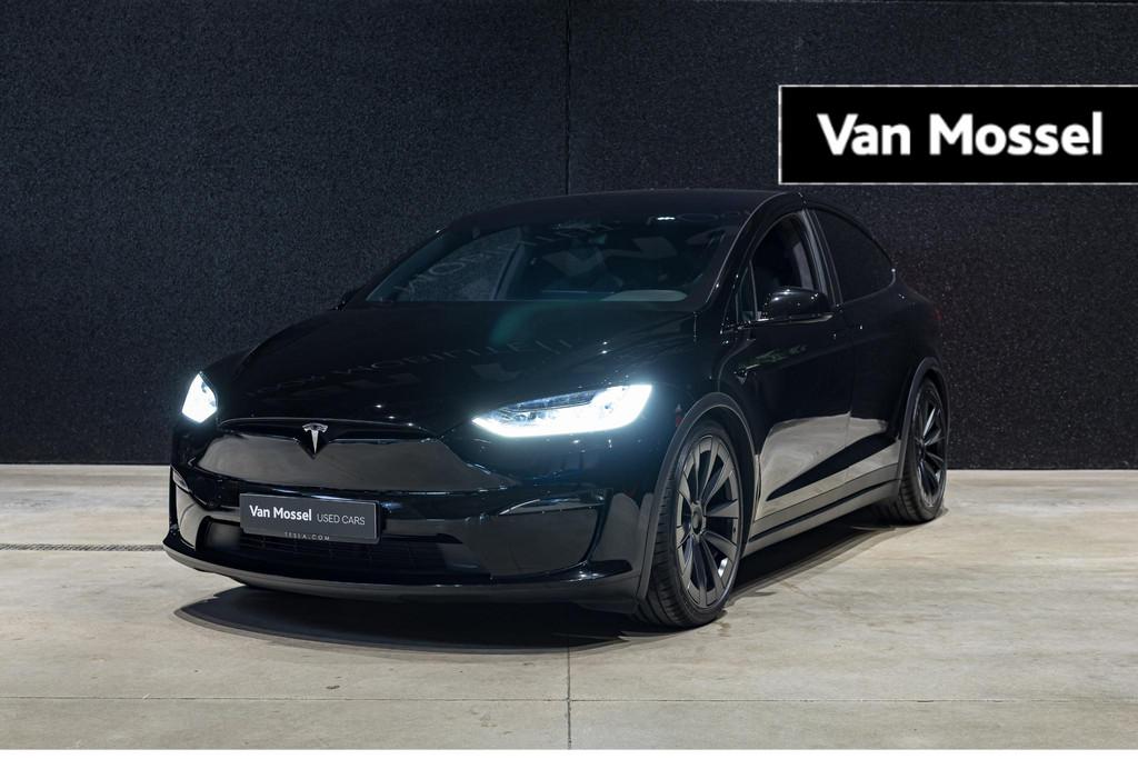 Tesla MODEL X LONG RANGE AWD FULL OPTION 100 kWh, Auto's, Tesla, Automaat, Model X, Stof, Zwart