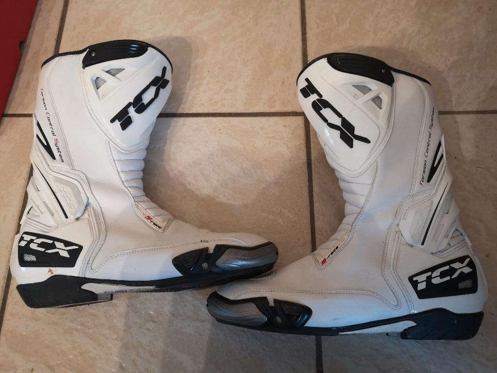 Bottes moto racing TCX taille 45, Seconde main, Bottes, TCX, Enlèvement