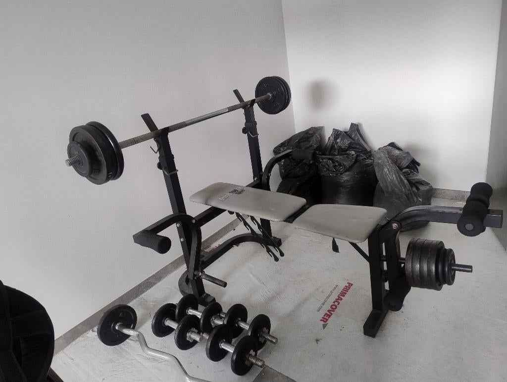 Fitness bank en gewichten, Ophalen