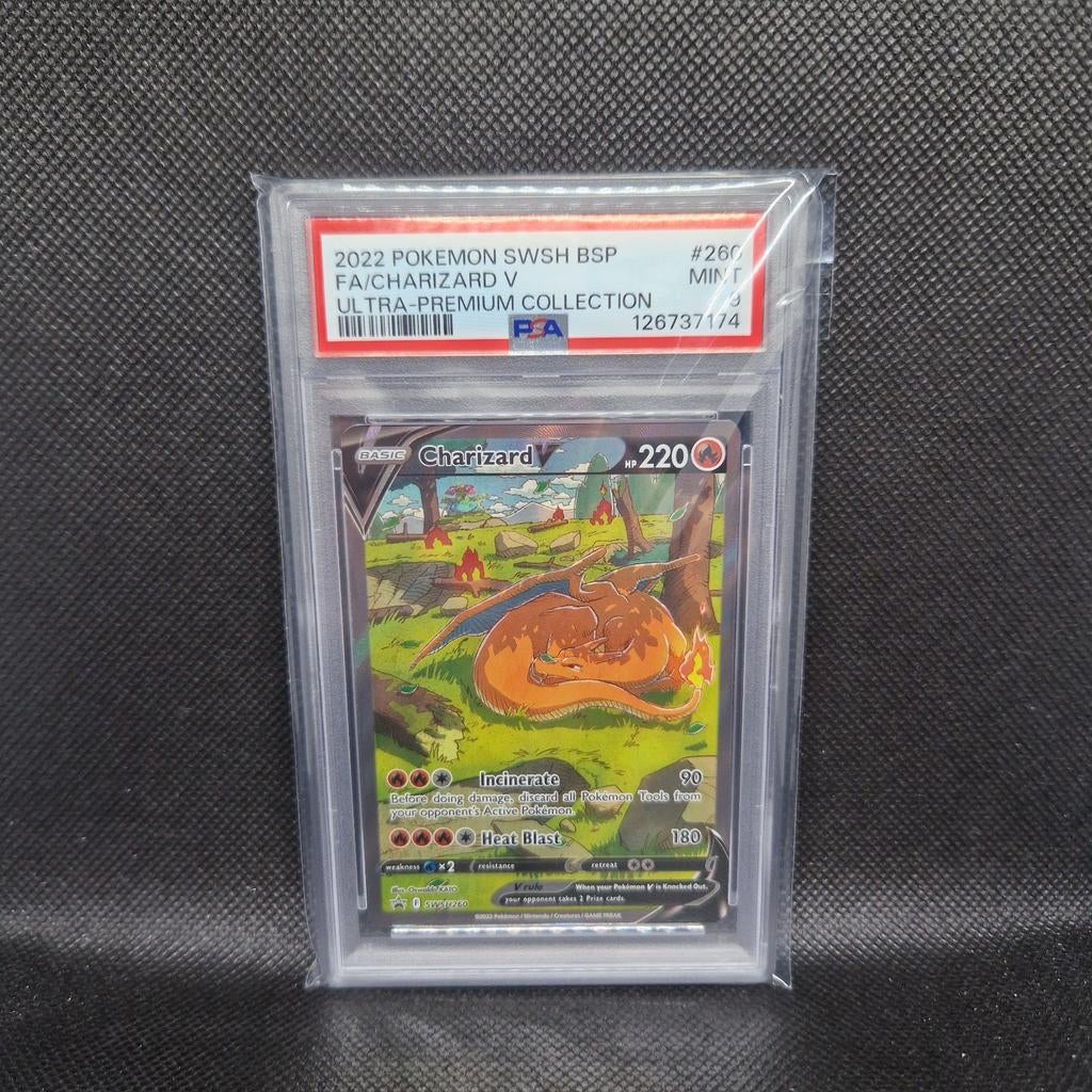 Charizard V Ultra Premium Collection SWSH BSP PSA 9, Ophalen of Verzenden