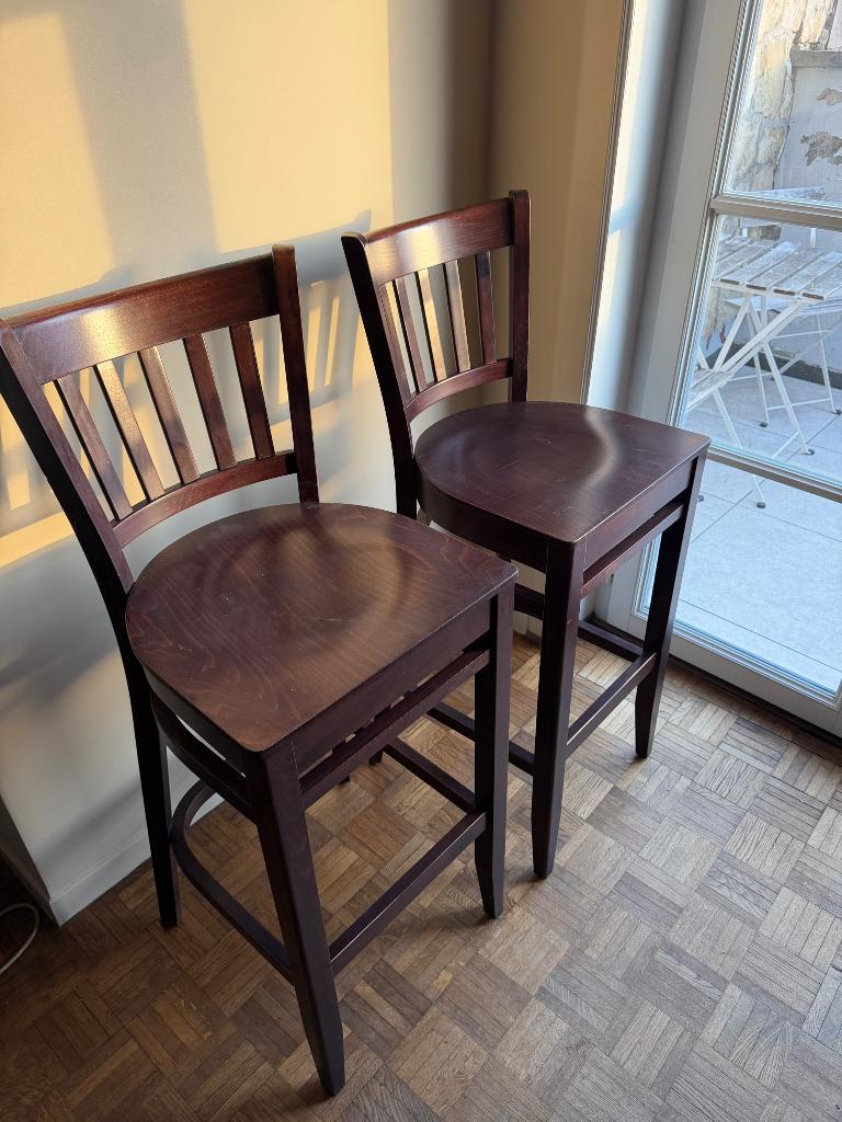 2 tabourets de bar vintage, 90 cm ou plus, Avec repose-pieds, 2 tabourets, Comme neuf